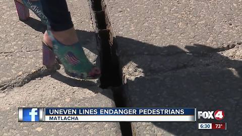 Uneven pavement in Matlacha causes concern