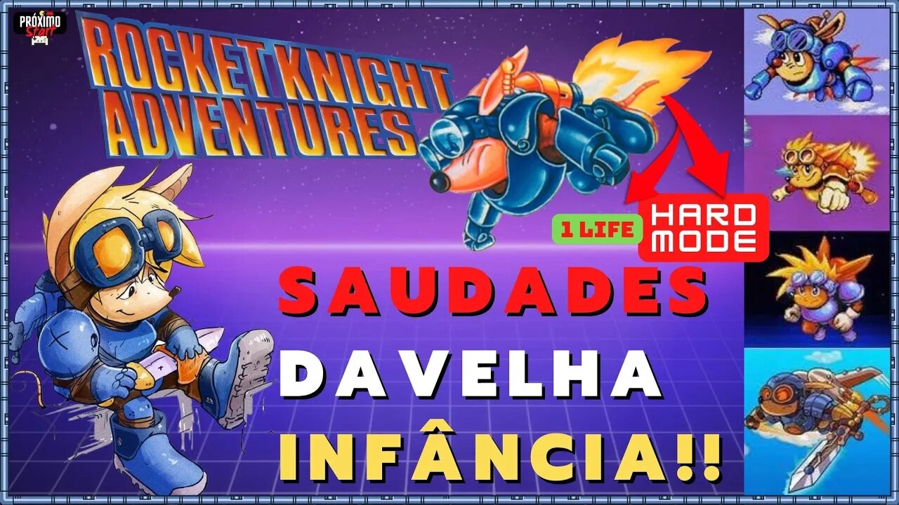 Rocket Knight Adventures [MD] - Modo HARD - 1 VIDA - Resenha + curiosidades!!!