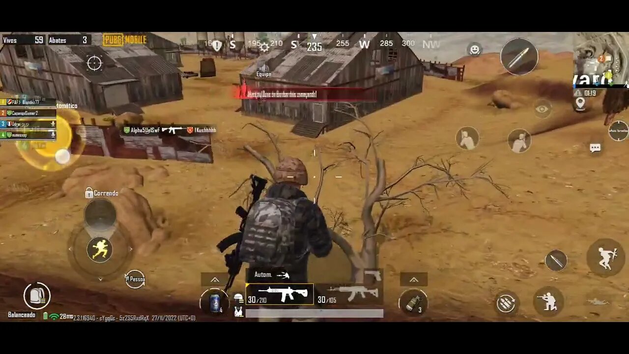 Batemos de Frente com o Bandido Gamer Jogando PUBG Mobile. Vídeos em sequência sem cortes.