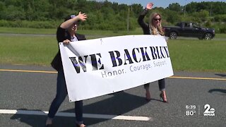 Support for law enforcement at We Back the Blue Rally in Dundalk