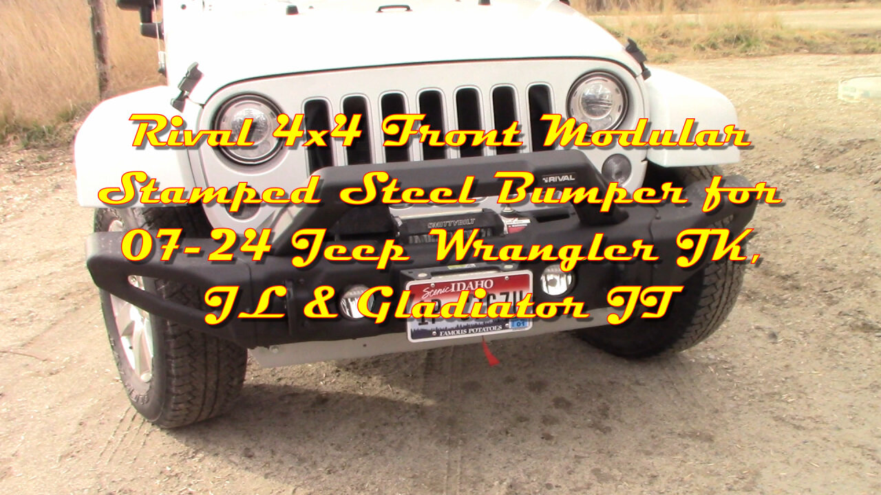 Rival 4x4 Front Modular Stamped Steel Bumper for 07-24 Jeep Wrangler JK, JL & Gladiator JT