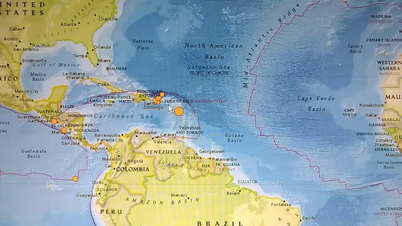 6.2 Earthquake SW Of Pointe - Noire, Guadeloupe. 1/20/2023