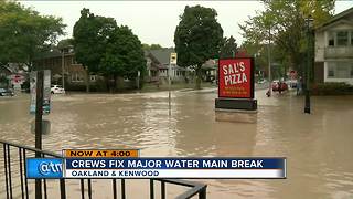 Water recedes after east side water main break