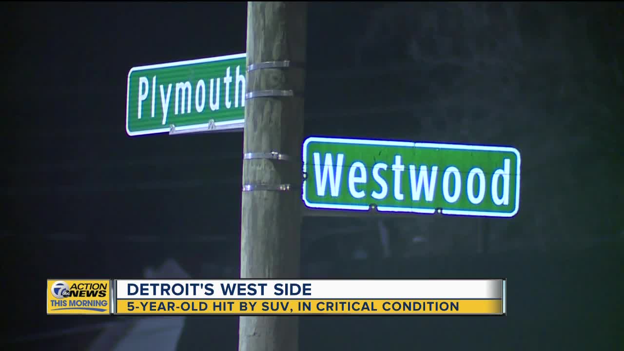 5 year old hit by SUV in Detroit