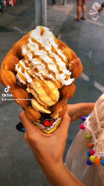 Ice cream & waffles