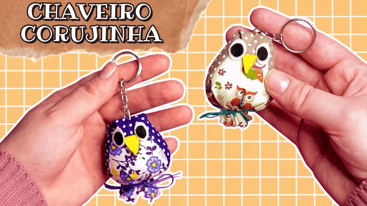 Super FÁCIL de fazer! / Chaveiro corujinha - Passo a passo