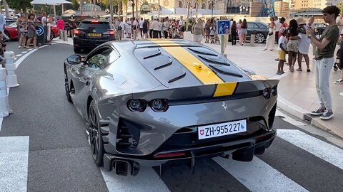 SUPERCARS Monaco 2022 - Ferrari 812 Competizione, SF90 Spider, Gemballa Mirage GT, SLR 722, STO