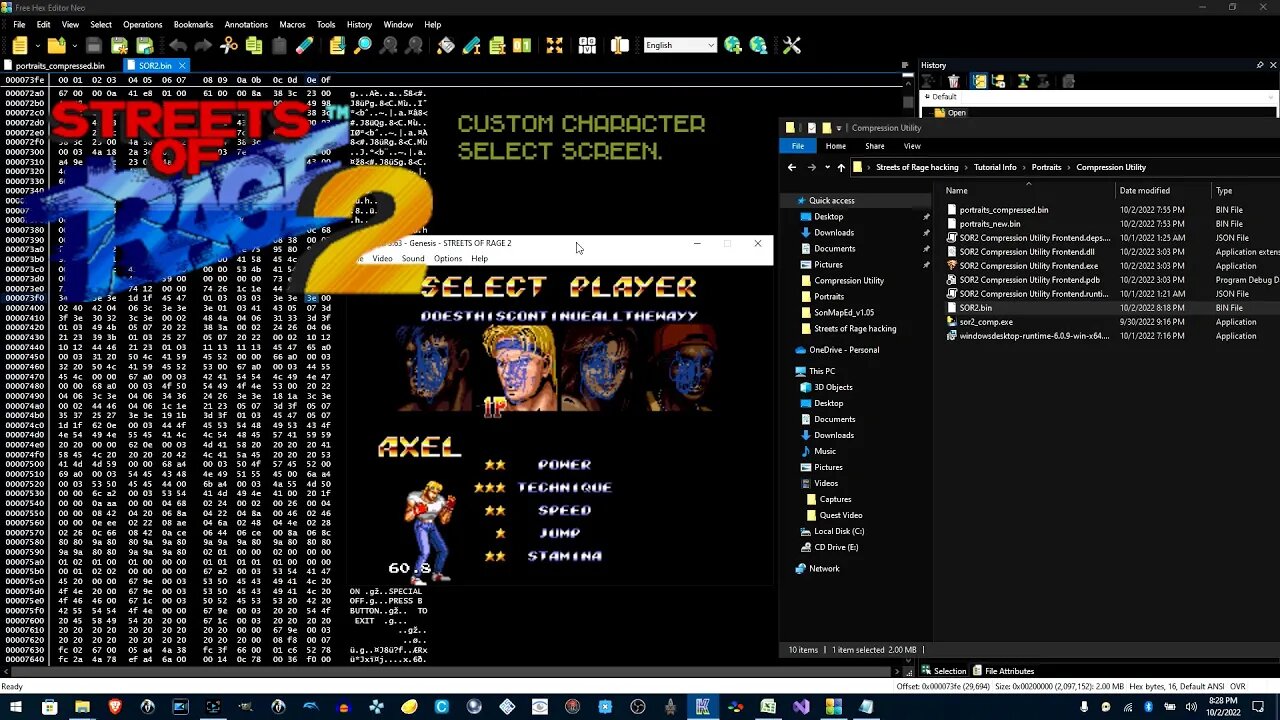 SOR2 - Custom Character Select Screen