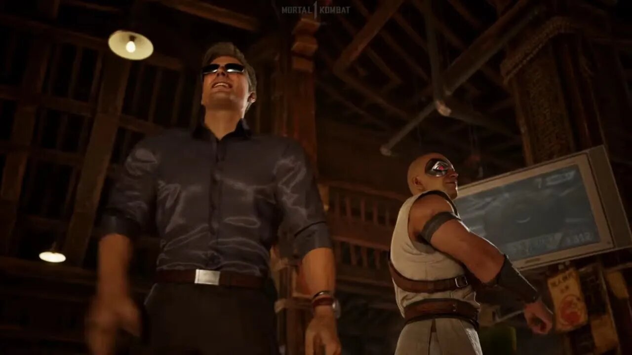 Mortal Kombat 1 2023 Beta Johnny Cage & Kano Kameo Team Kano Cage Gameplay