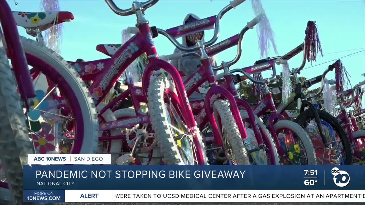 Pandemic not stopping bike giveaway