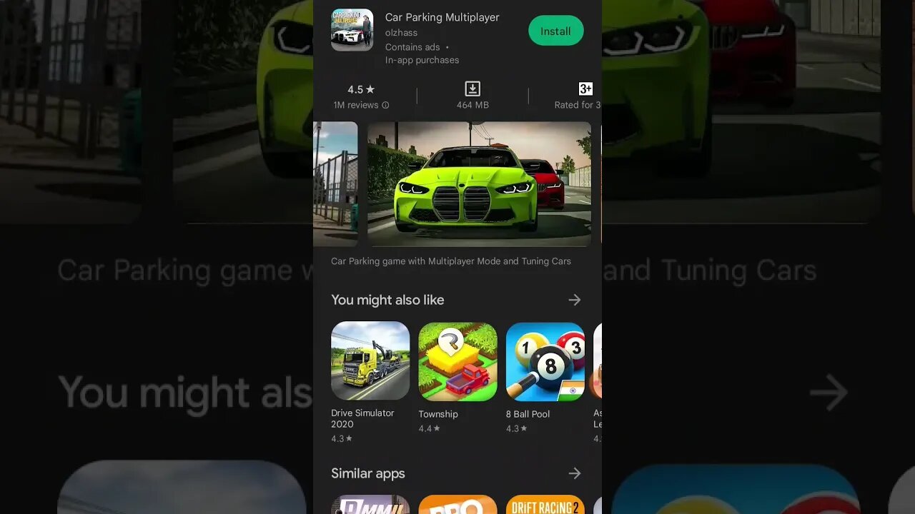 Best Car Game | Car Parking Multiplayer Download #shorts #trending #ytshorts