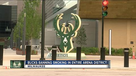 Milwaukee Bucks ban smoking in and around their new arena