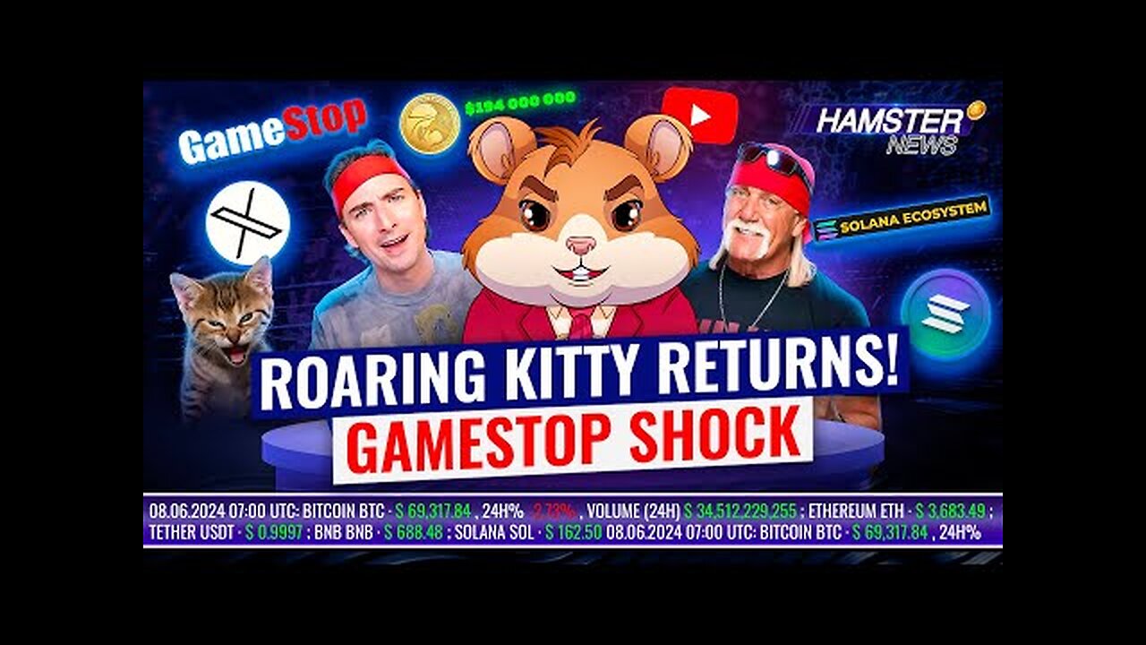 Crypto Drama: Roaring Kitty Returns, Tate's Solana Threat, Hogan's HULK Fiasco ⚡️🐹 Hamster News