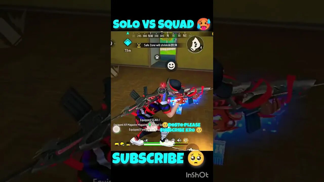 1 vs 4 situation 🥶😱 I destroy one squad in one second 🥈 #shorts #freefire #viral #fkg #ffshorts