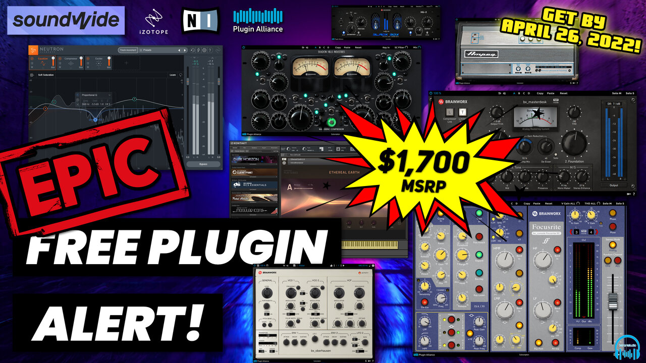 FREE PLUGIN ALERT - 6 Plugins & 2 VIs from SOUNDWIDE (LIMITED TIME!) 🤯🔥🔥🔥