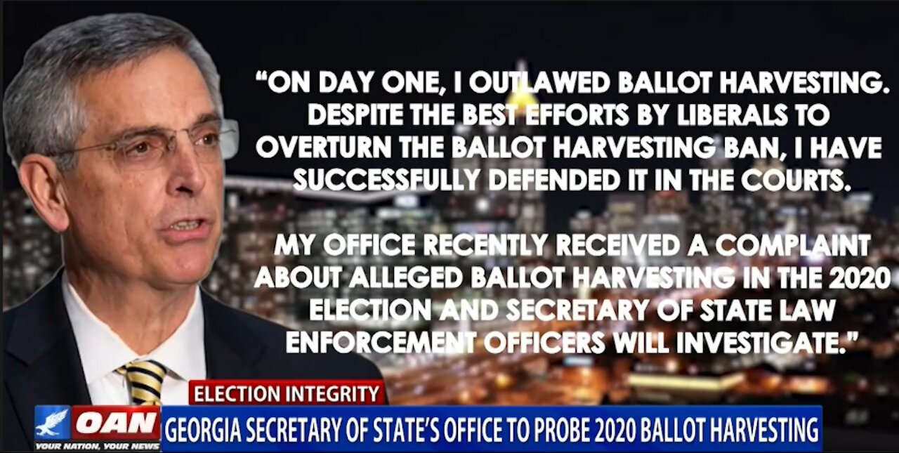 Ga. Secretary of State’s Office to Probe 2020 Ballot Harvesting