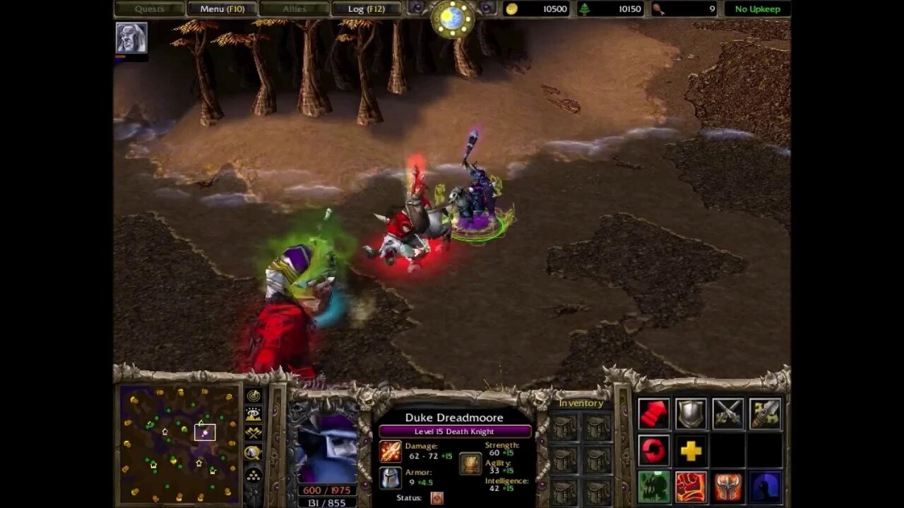 Warcraft 3 Classic: Orc Death Knight on a Horse Mount