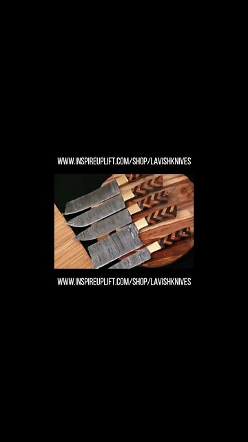Damascus Steel Knives Set in Wyoming #shorts