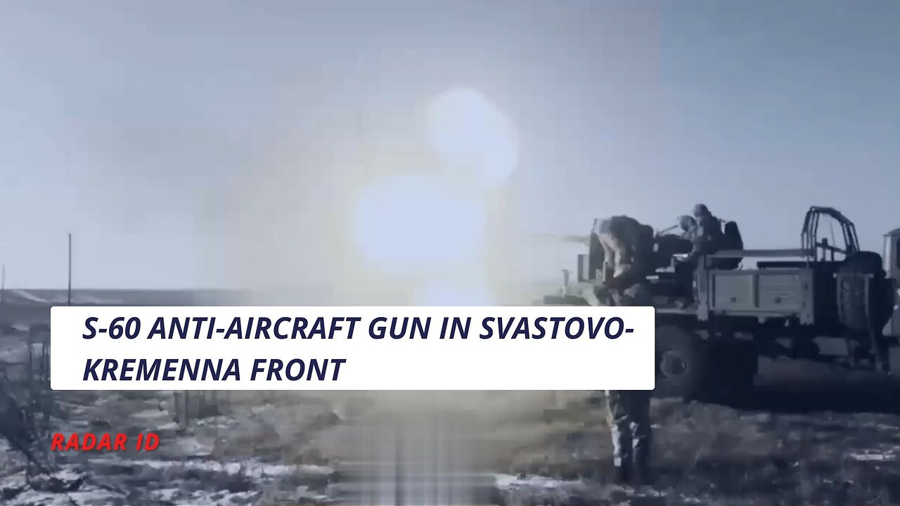 Anti aircraft gunners of the Russian 'O' group suppress AFU firing points from the S-60 gun