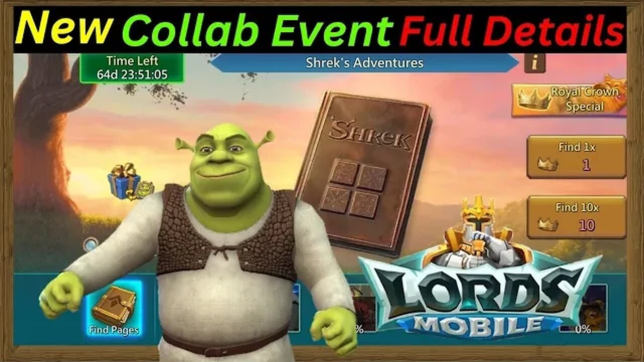 New Collab Shrek Event Lords Mobile Full Details! Lords Mobile x Shrek x push in the Boots F2P