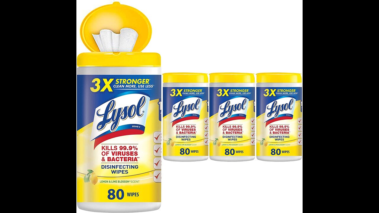 Lysol Disinfectant Wipes, Multi-Surface Antibacterial Cleaning Wipes, For Disinfecting and Clea...