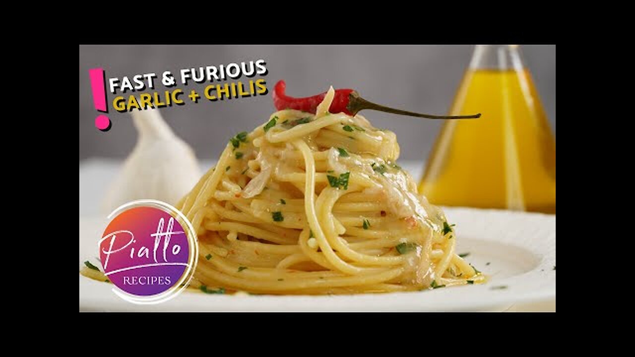 The BEST Spaghetti Aglio Olio Recipe - FAST and FURIOUS Italian Pasta