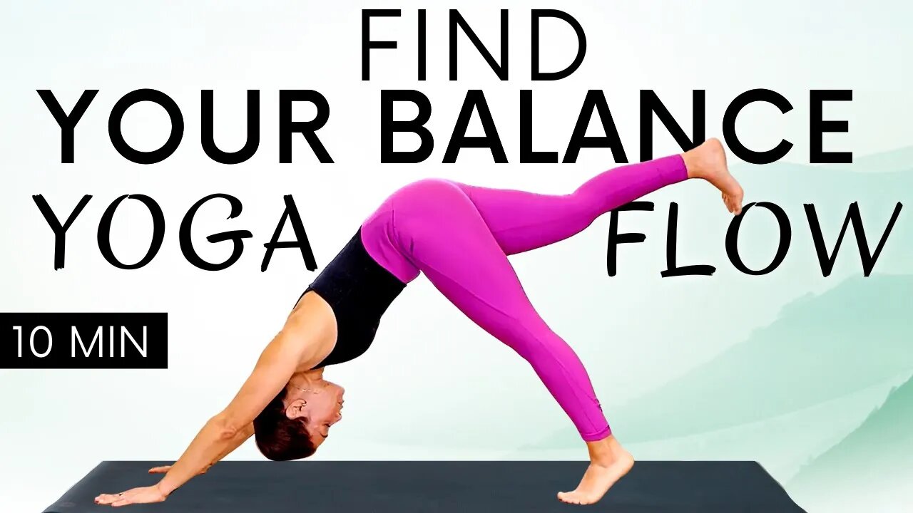 10 Minute Yoga Balance Challenge! For Beginners, Sun Salutations with Eliz