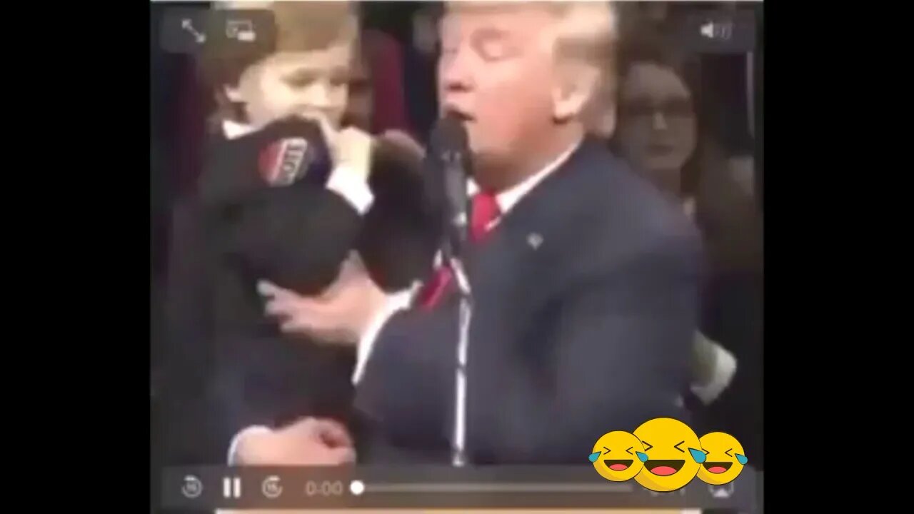 Kid says Fuck Joe Biden at a Trump rally!