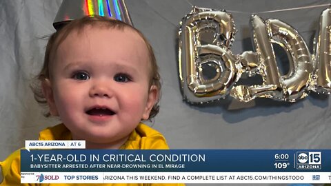 One-year-old still in critical condition after nearly drowning in bathtub