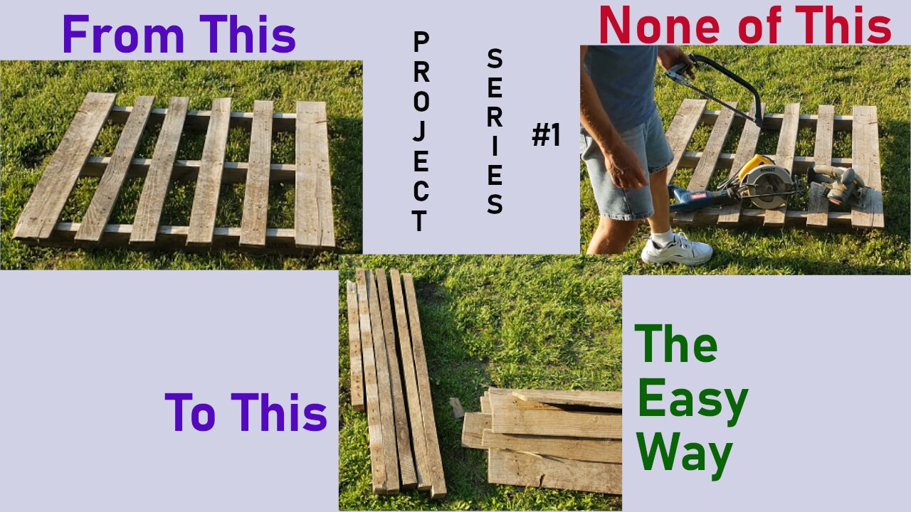 Easiest Way to Take Pallets Apart - The Start of a Series : Pallet to Projects