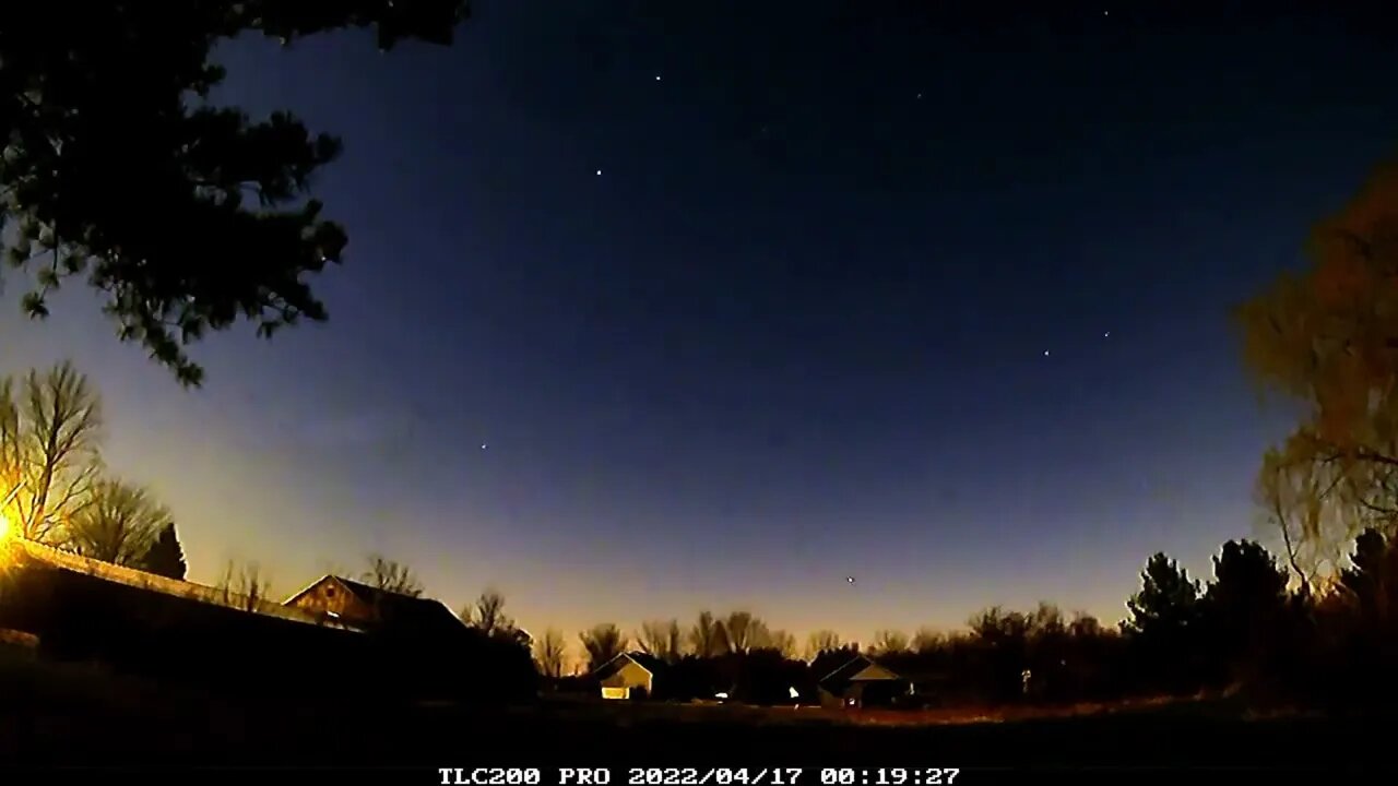 PINK MOON and STARS on the night before Easter Sunday in Michigan