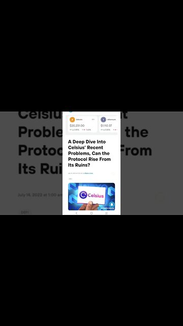 A Deep Dive Into Celsius’ Recent Problems #cryptomash #cryptomashnews #cryptonews