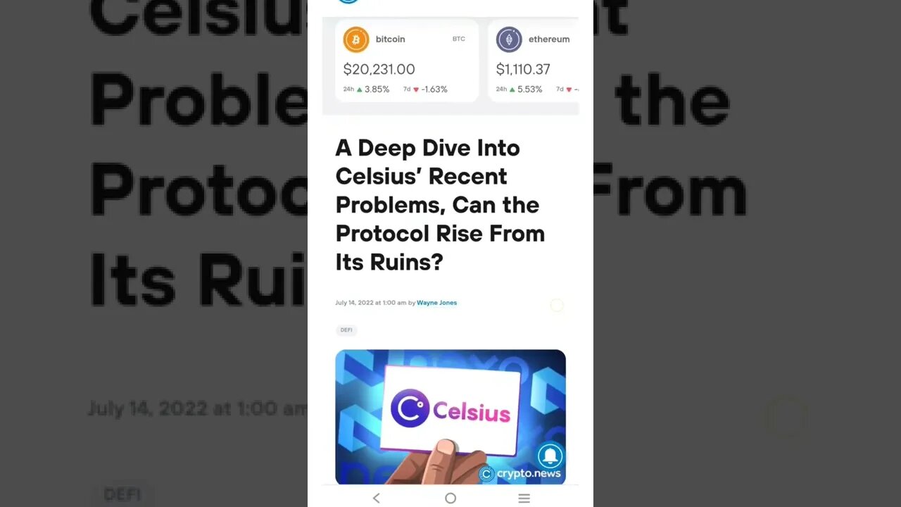 A Deep Dive Into Celsius’ Recent Problems #cryptomash #cryptomashnews #cryptonews