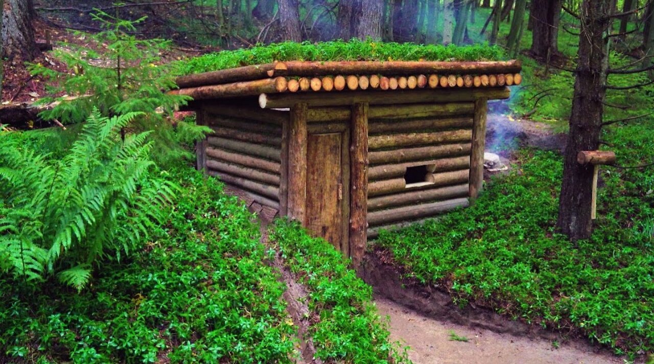 Building a Natural Bushcraft Shelter from START to FINISH in the Wild, Landscaping, Bushcraft skills