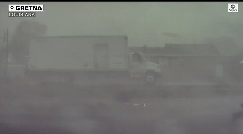 Tornado Flips Truck In Louisiana