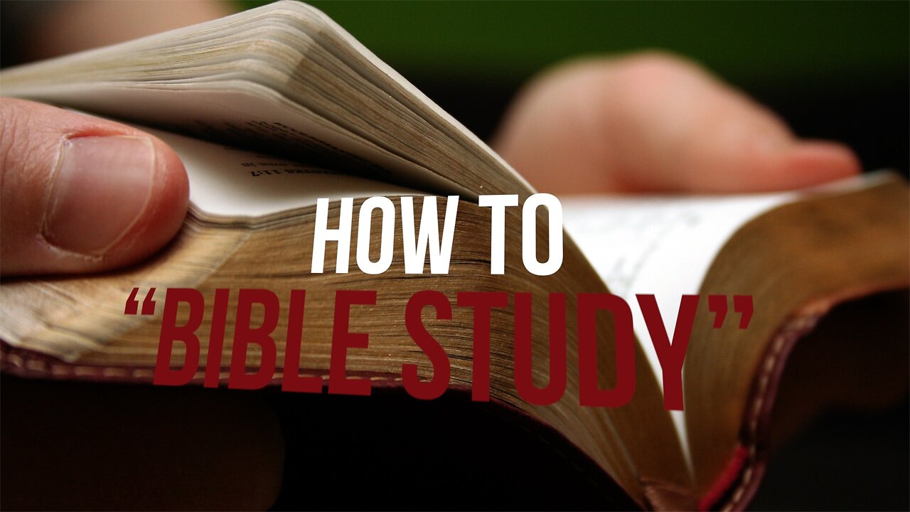 How to "Bible Study" - November Newsletter