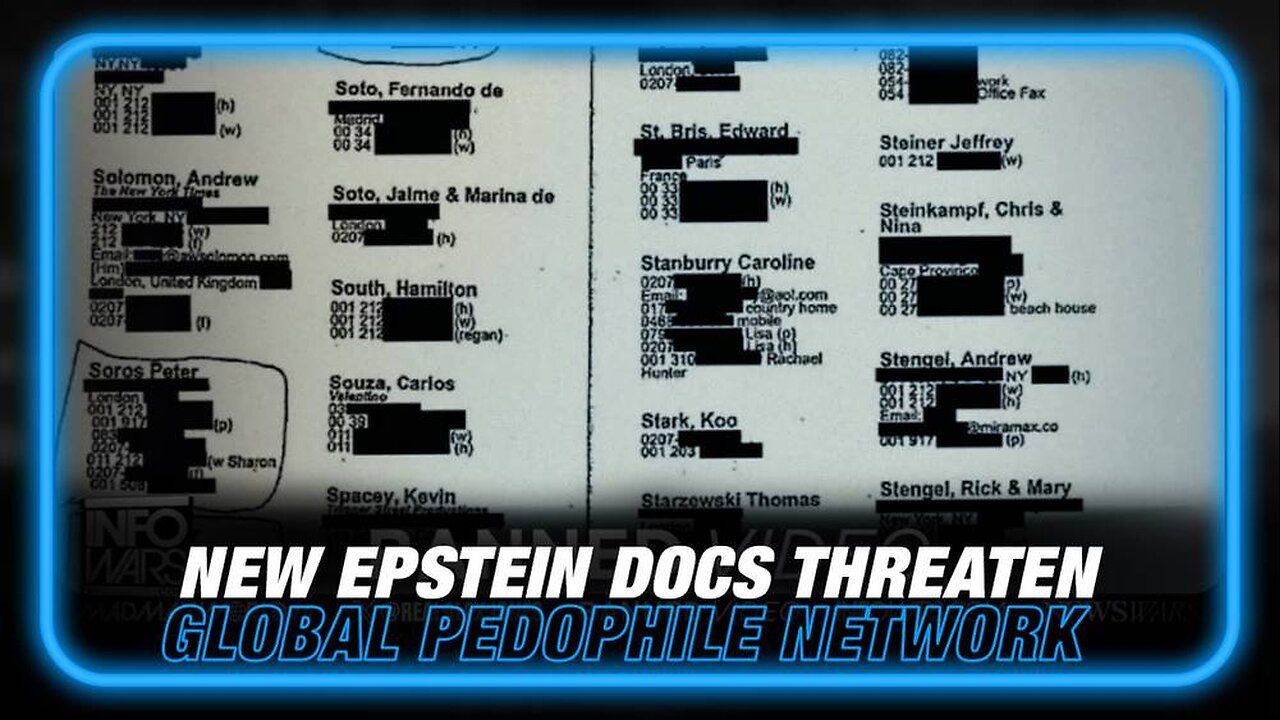 New Epstein Documents Threaten to Bring Down Global Pedophile Network