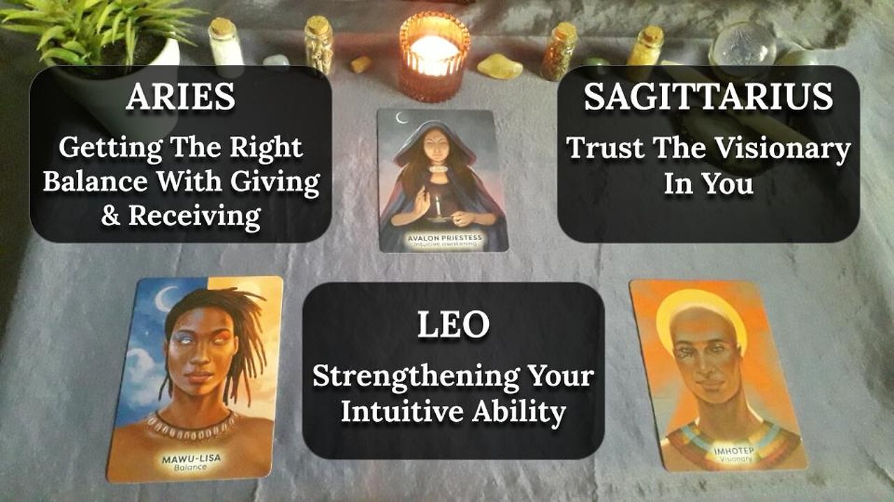 Timestamped Tarot Messages for ARIES, LEO & SAGITTARIUS - August 2024