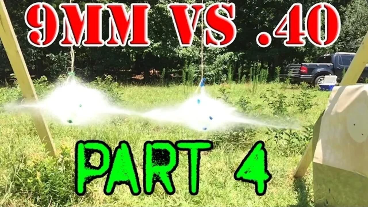 9mm vs .40 cal: Water Balloon Test