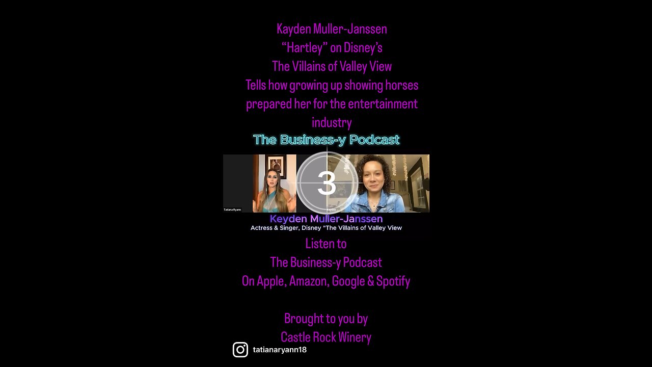 The Business-y Podcast Ep 15 Kayden Muller-Janssen, Disney’s The Villains of Valley View