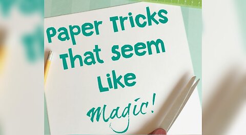 Amazing magic trick with normal paper