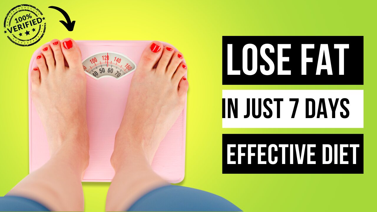 Lose weight in just 7 days! without doing exercise