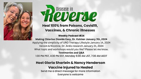 Dedication to Jonathan Otto & Making Chlorine Dioxide Easy, Dr. Kalcker on Disease in Reverse Weekly#24