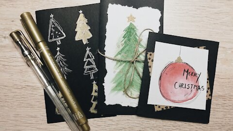 Watercolour Christmas Cards // Episode 34