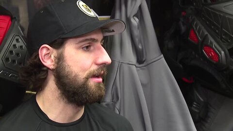 Vegas Golden Knights locker room after their first practice since Game 1 of the Stanley Cup Final