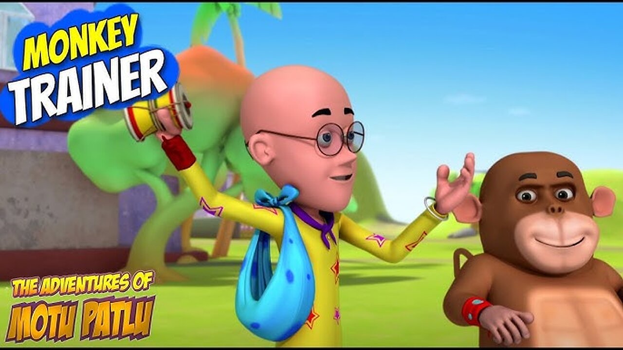 English Cartoon for kids | moto patlu monkeytrainer