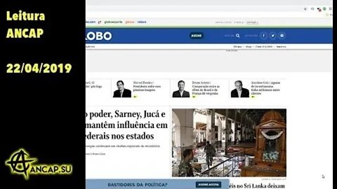 Leitura ANCAP 22/04/2019 Ataques em Sri Lanka, Sarney e Volodymyr Zelenskiy