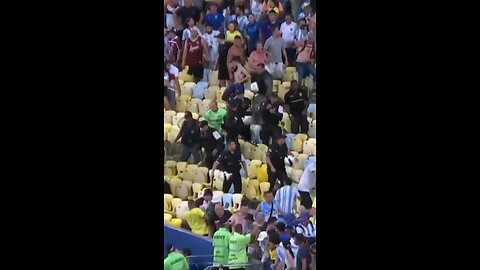 Argentina vs Brazil fight before the match