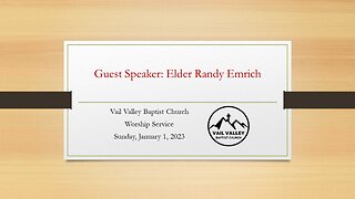 Sunday, January 1, 2023 Worship Service