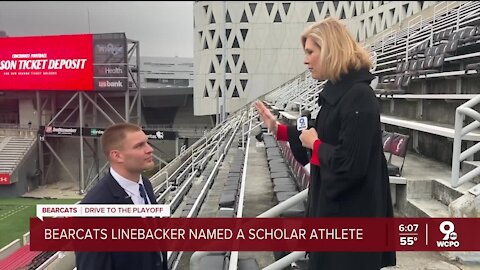 UC Bearcats linebacker has a Masters with a 3.9 GPA